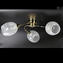 Plafoniera Stile Deco - 3 luci - Vetro di Murano originale